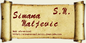 Simana Maljević vizit kartica